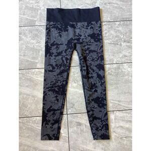 AnyBody NWOT Womens XL Seamless High Waisted Camo Leggings Black Grey AS54197